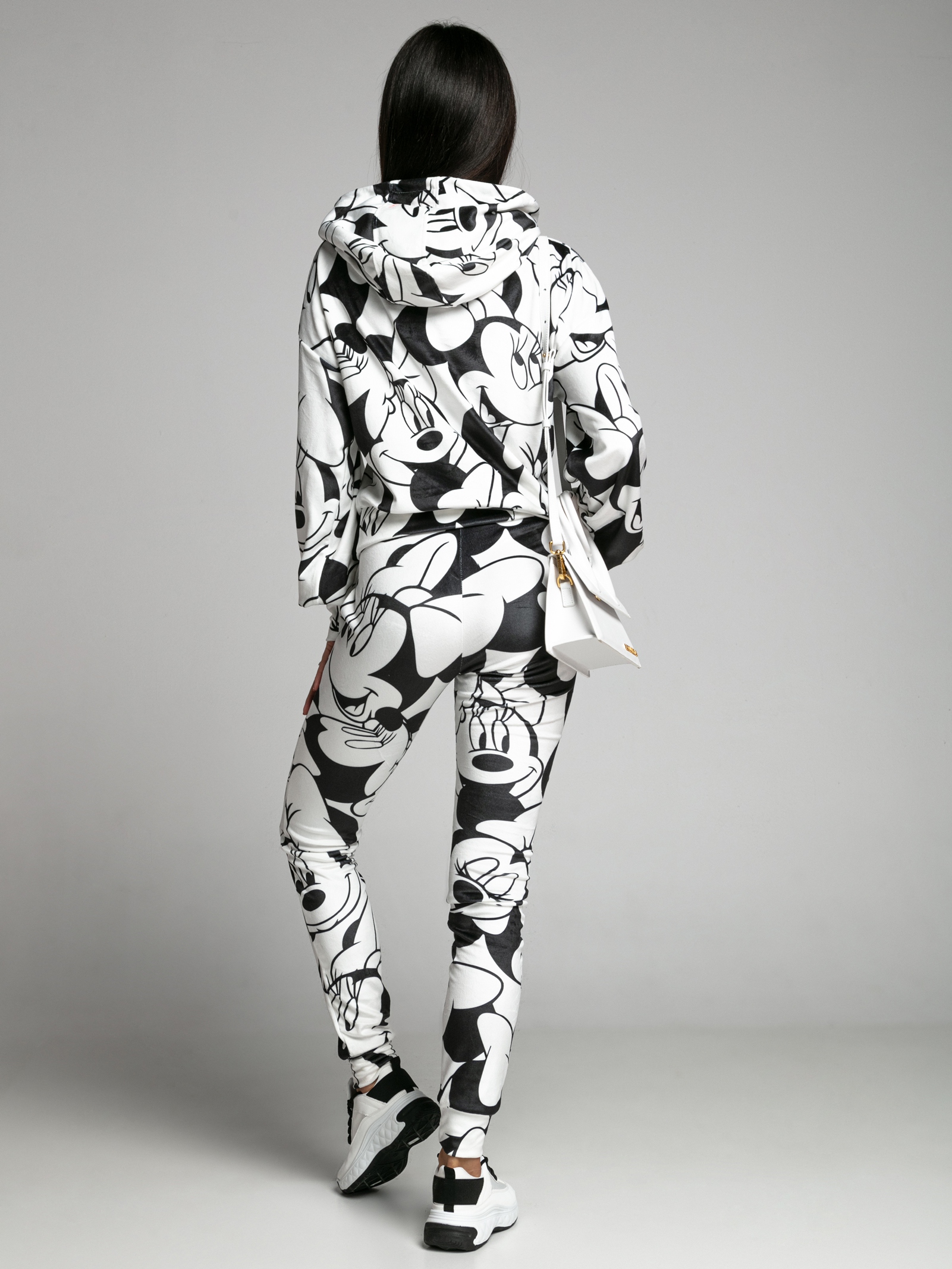 Komplet welurowy Mickey Set Ola Voga biało-czarny Komplet welurowy Mickey Set Ola Voga biało-czarny