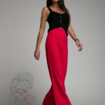 Spodnie eleganckie Mefeto amarant