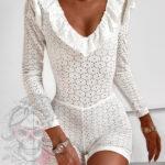 Kombinezon koronkowy NB Nicole biały
