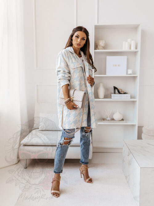 Koszula w kratę Midi Rock Fest błękitna