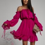 Sukienka szyfonowa NB Summer amarant