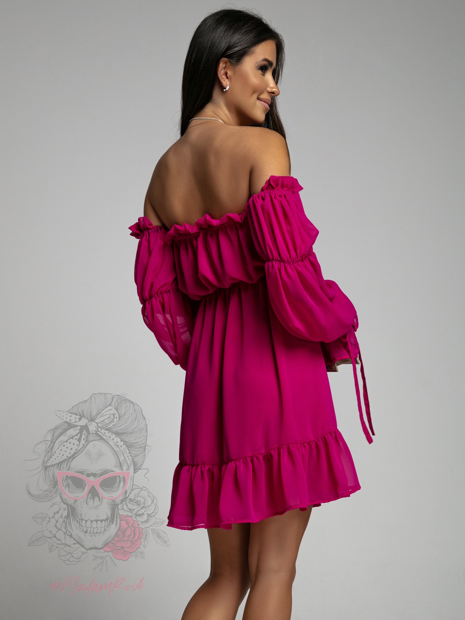 Sukienka szyfonowa NB Summer amarant