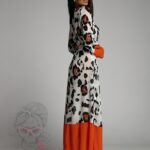 Komplet wakacyjny strój kąpielowy plus narzutka panterka