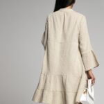 Sukienka muślinowa Members beżowa