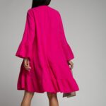 Sukienka muślinowa Members fuksja