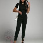 -wyprzedane- Komplet prążkowany Sort Short czarny