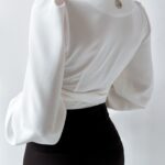 Koszula wiązana Ola Voga Light Spring ecru