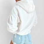 Bluza bawełniana O'la Voga Gold Bling ecru