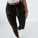 Spodnie z wiązaniem Neli O'la Voga czarne