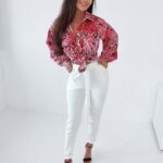 Spodnie z wiązaniem Neli O'la Voga ecru