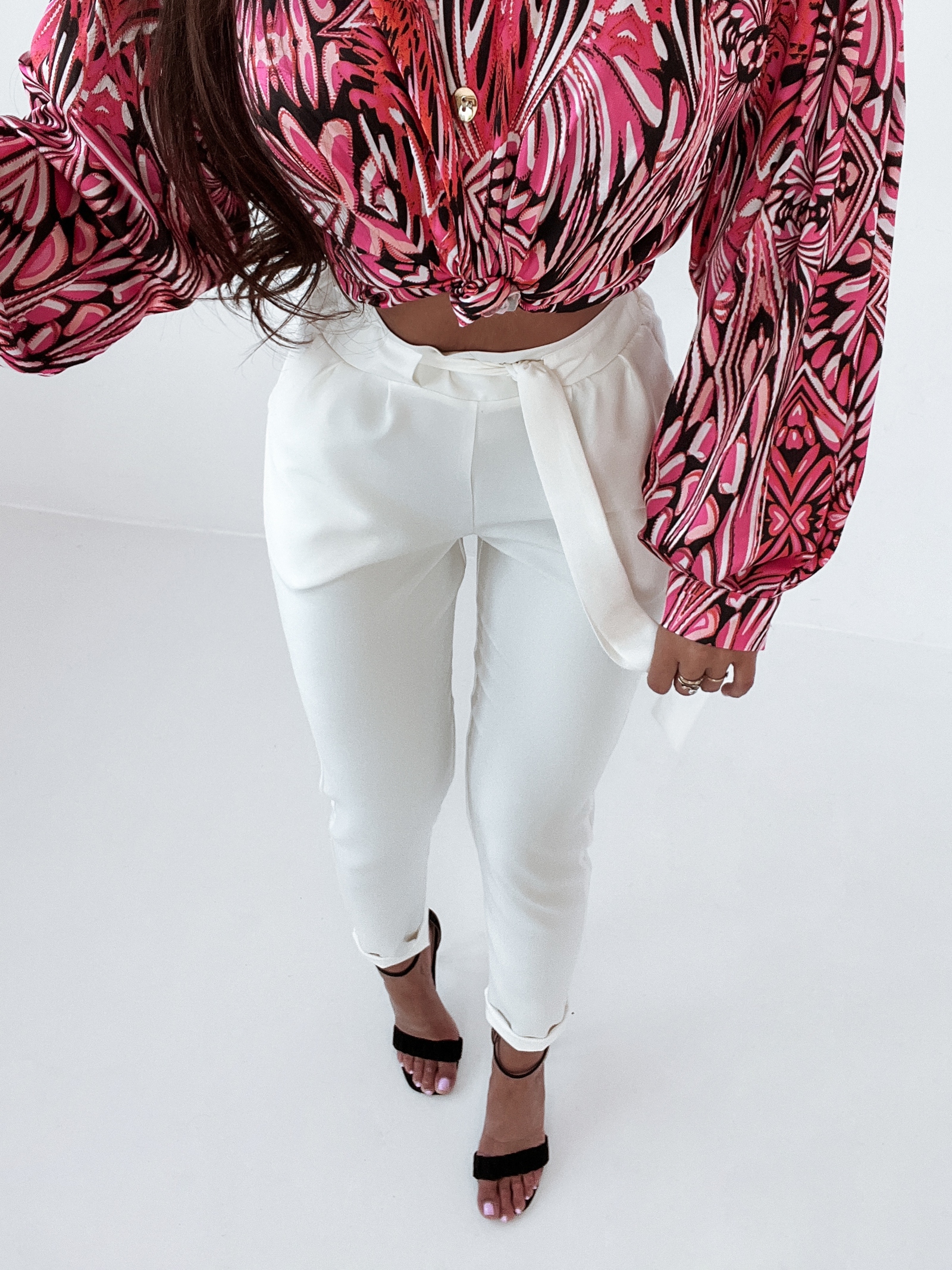 Spodnie z wiązaniem Neli O'la Voga ecru Spodnie z wiązaniem Neli O'la Voga ecru