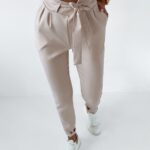 Spodnie z wiązaniem Neli O'la Voga beżowe