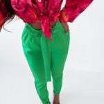 Spodnie z wiązaniem Neli O'la Voga zielone