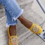 Espadryle na platformie Madam Comfit żółte