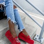 Espadryle na platformie Madam Comfit czerwone