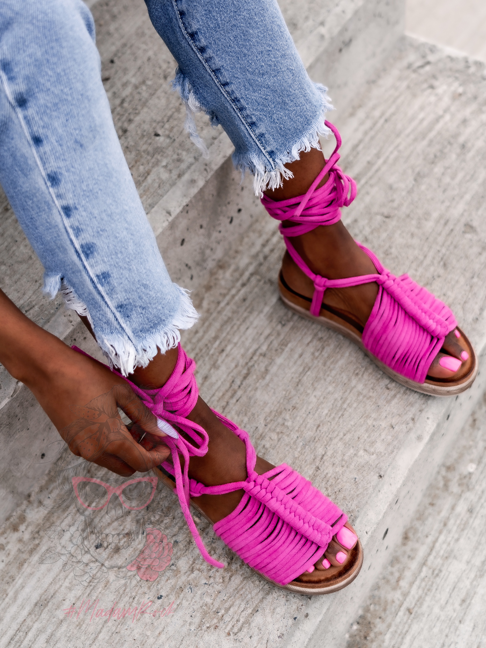 Sandały Madam Pago fuksja