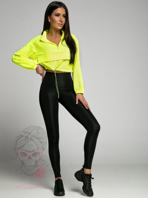 Bluza krótka Fluux neonowa żółta