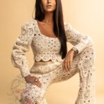 Komplet ażurowy Maiestas Chic beżowy