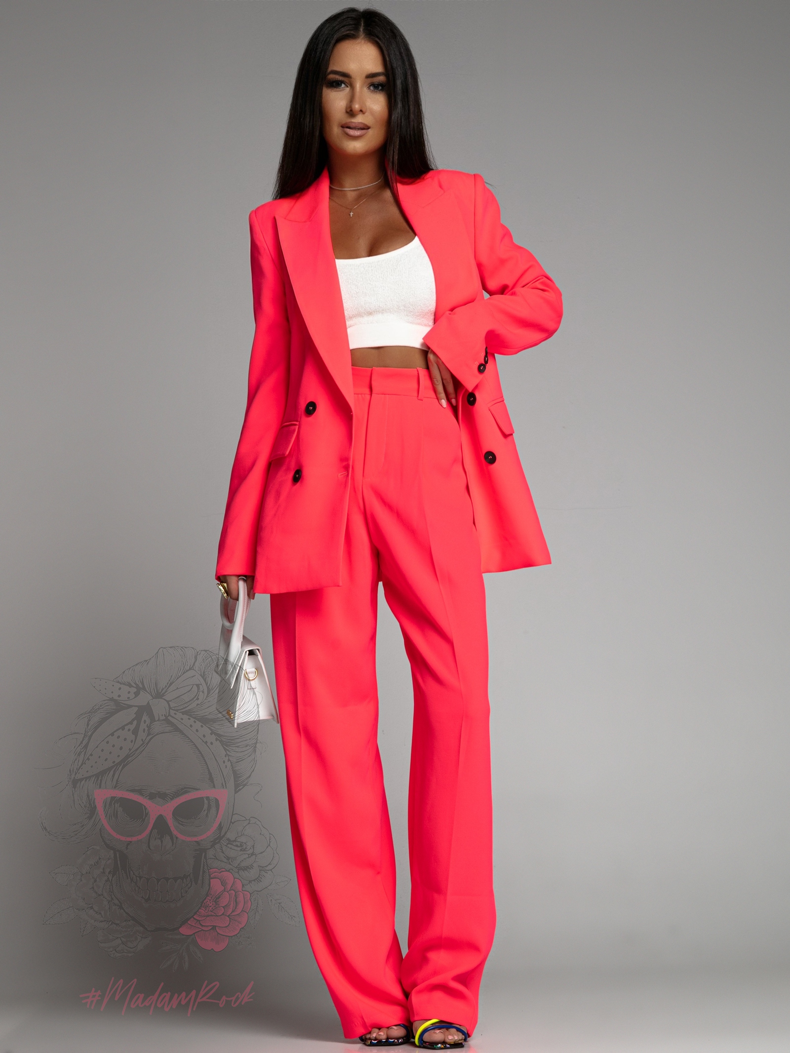 Komplet damski Nuklis różowy neonowy