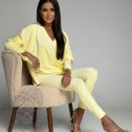 Komplet welurowy Luck O'la Voga żółty