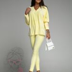 Komplet welurowy Luck O'la Voga żółty