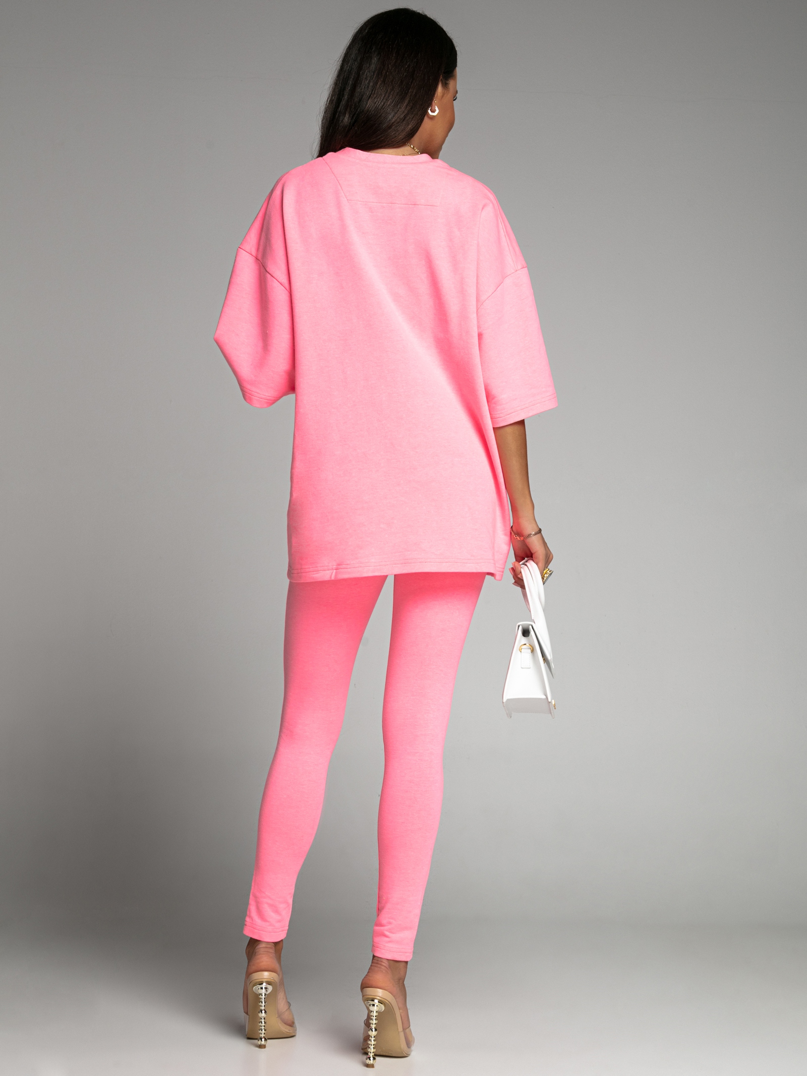 Komplet bawełniany New York neonowy różowy Komplet bawełniany New York neonowy różowy