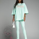 Komplet bawełniany New York miętowy