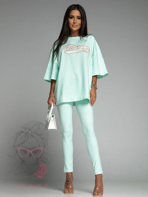 Komplet bawełniany New York miętowy