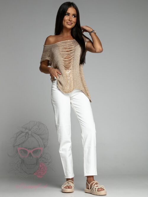 Bluzka ażurowa Alohi złota