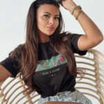 T-shirt logowany R&S Ola Voga czarny