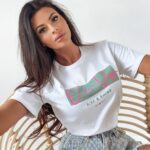 T-shirt logowany R&S Ola Voga biały