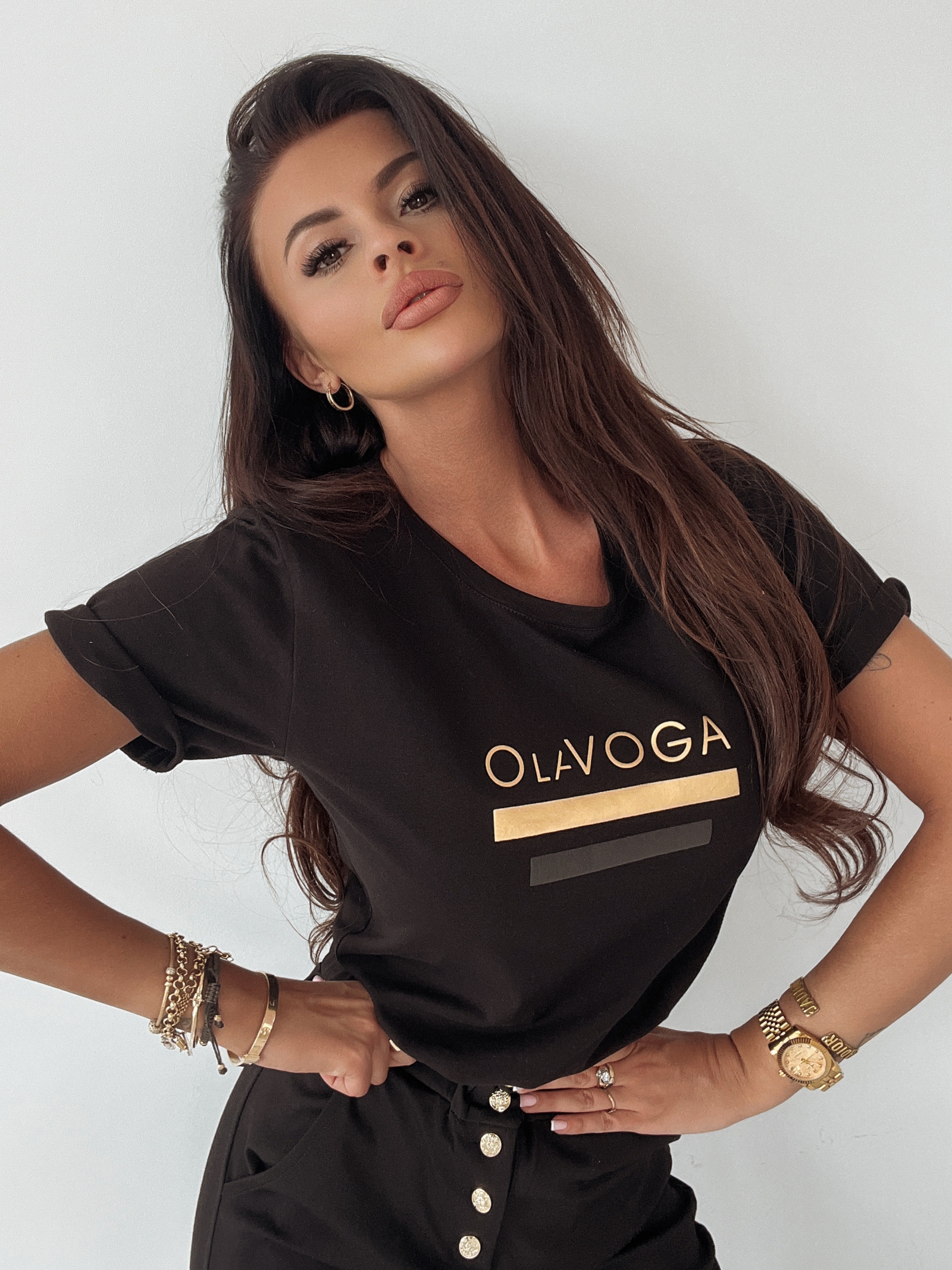 T-shirt Ola Voga Black Gold czarny