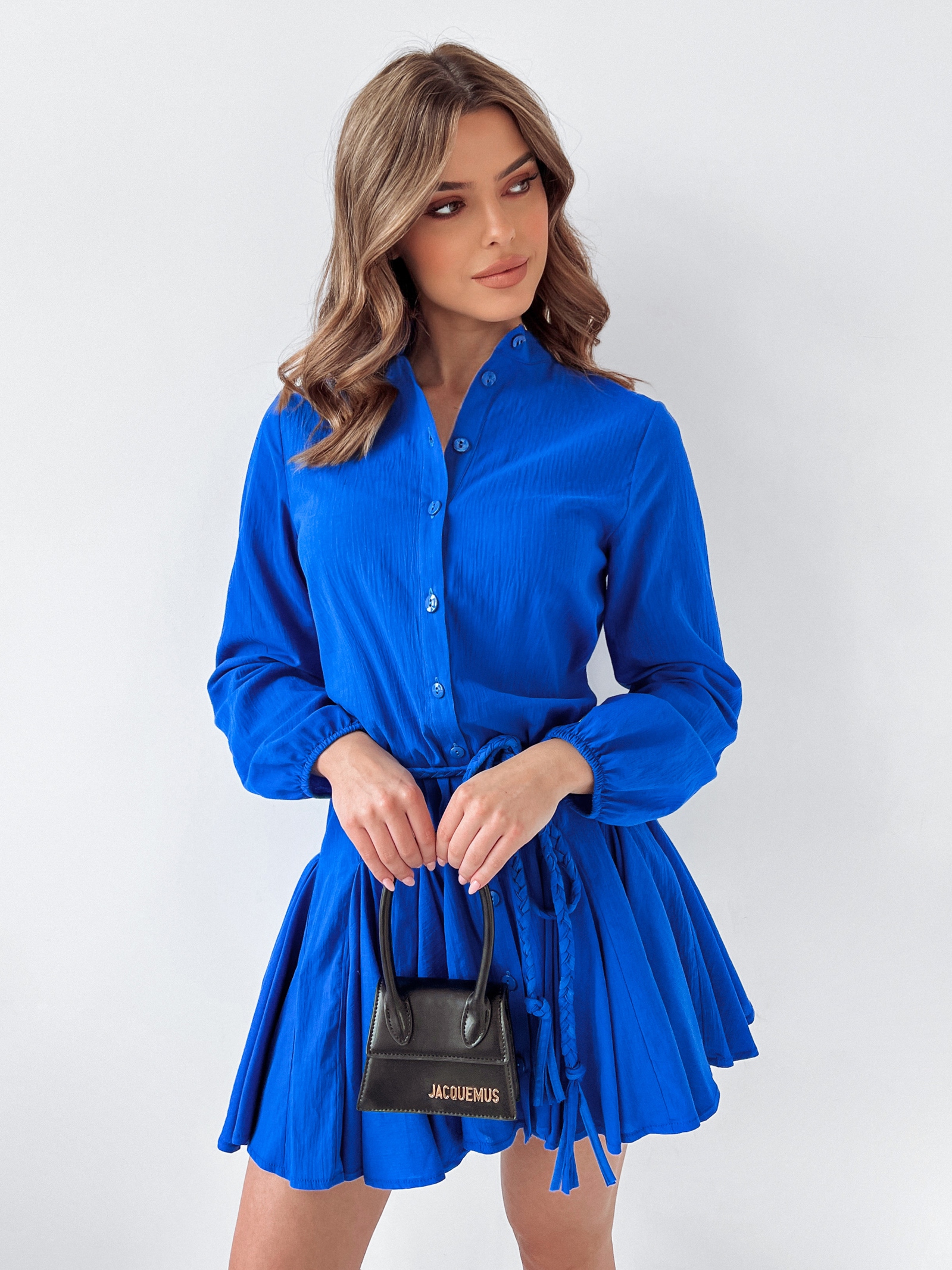 Sukienka zwiewna Gloria Ola Voga chabrowa