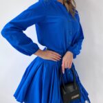 Sukienka zwiewna Gloria Ola Voga chabrowa