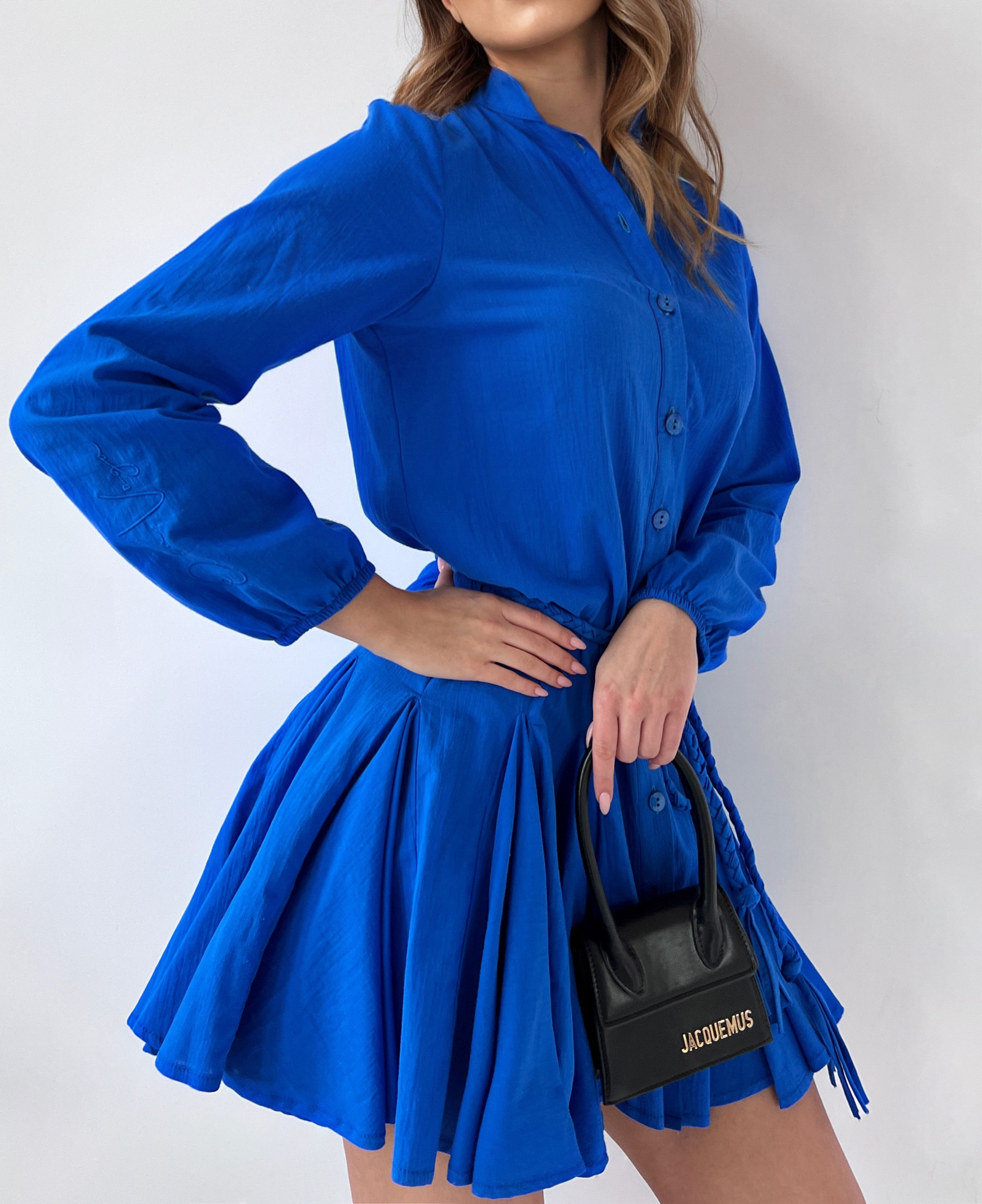 Sukienka zwiewna Gloria Ola Voga chabrowa