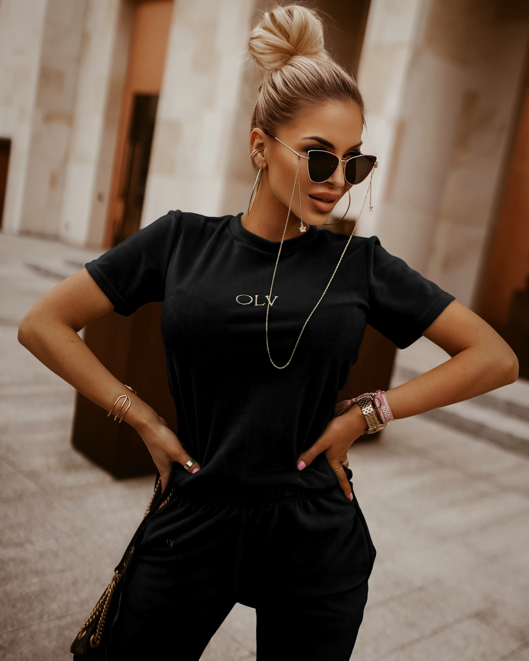 Komplet welurowy Good Shape Ola Voga czarny Komplet welurowy Good Shape Ola Voga czarny