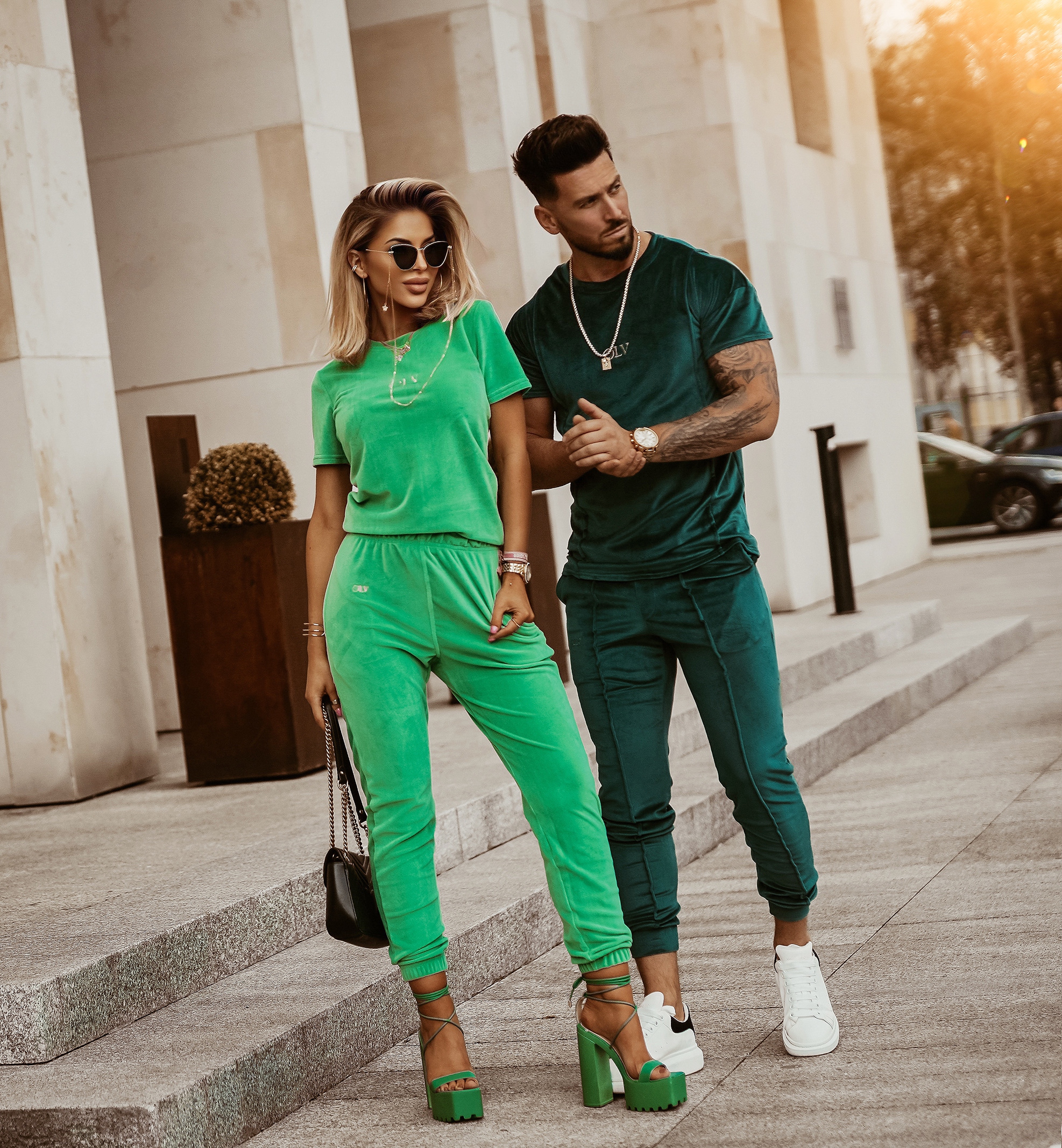 Komplet welurowy Good Shape Ola Voga zielony Komplet welurowy Good Shape Ola Voga zielony