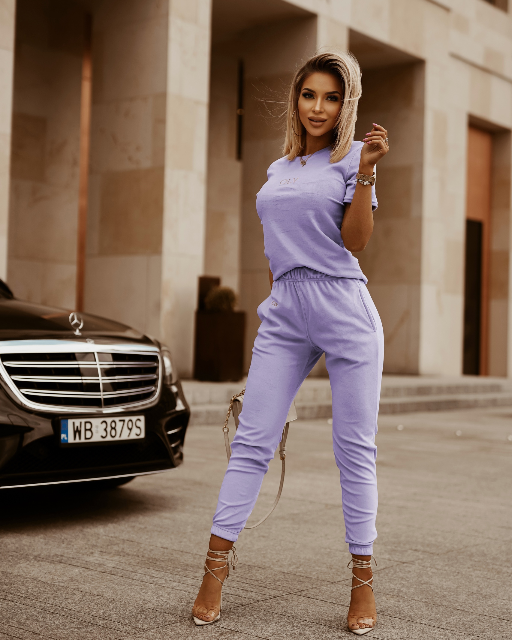 Komplet welurowy Good Shape Ola Voga lila