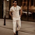 Komplet męski Olv Man Ola Voga beżowy