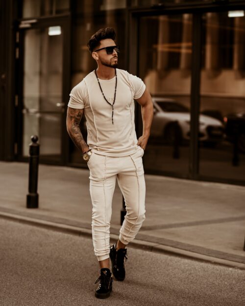 Komplet męski Olv Man Ola Voga beżowy