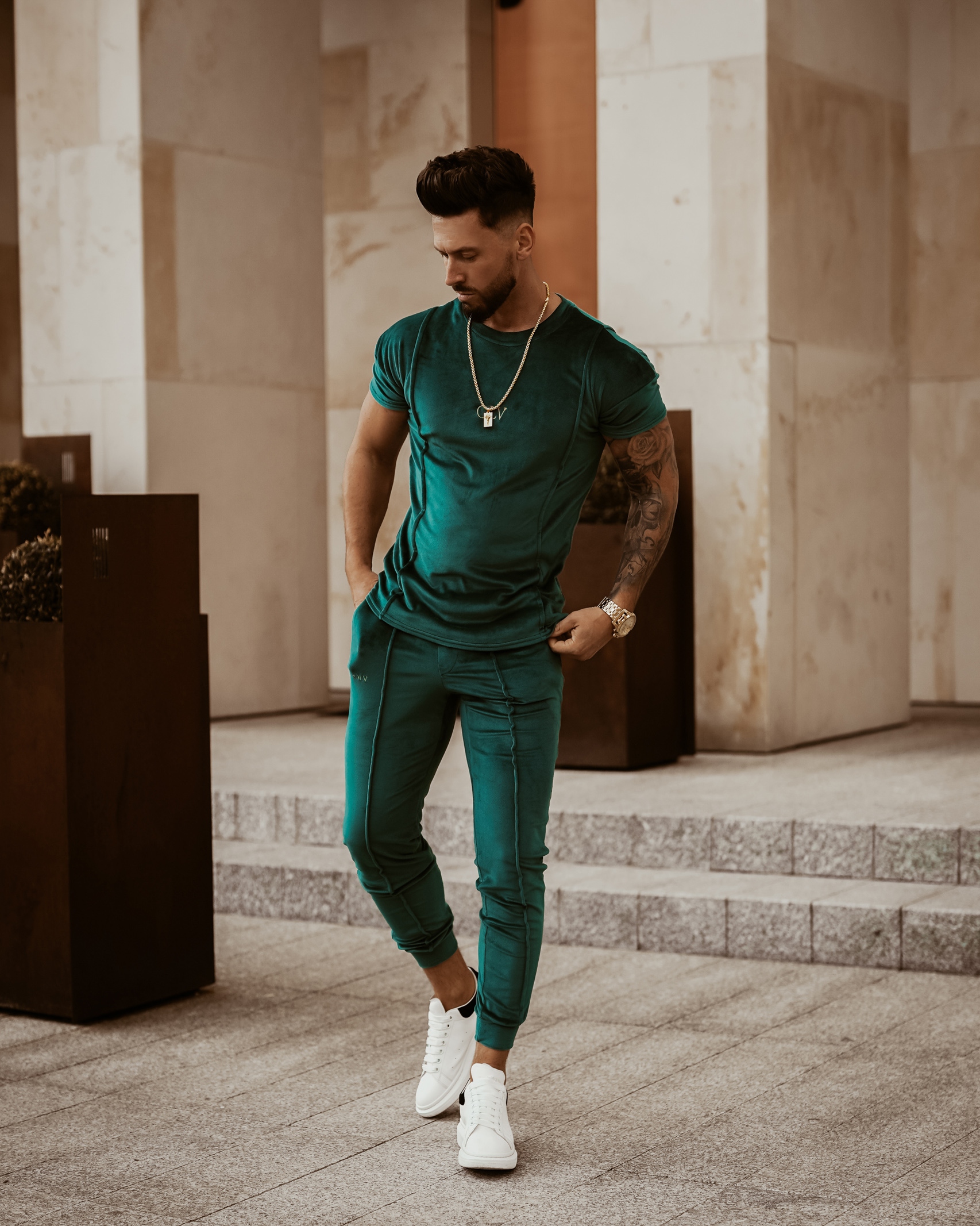 Komplet męski Olv Man Ola Voga butelkowa zieleń