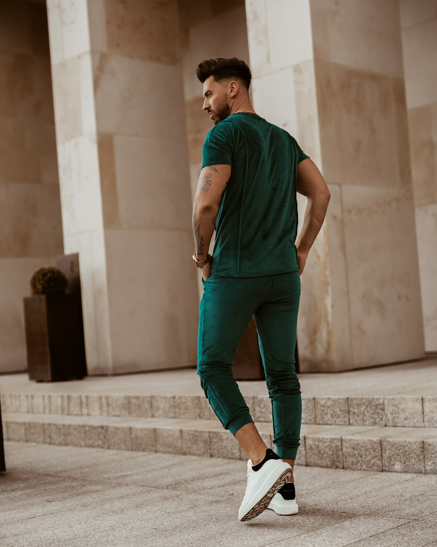 Komplet męski Olv Man Ola Voga butelkowa zieleń