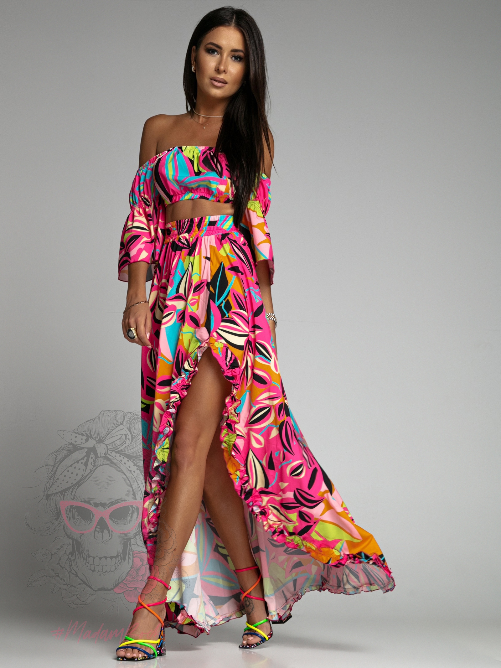 Spódnica maxi NB NahiOhi różowa