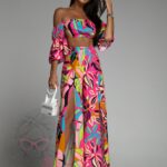 Spodnie z rozcięciami NahiOhi różowe