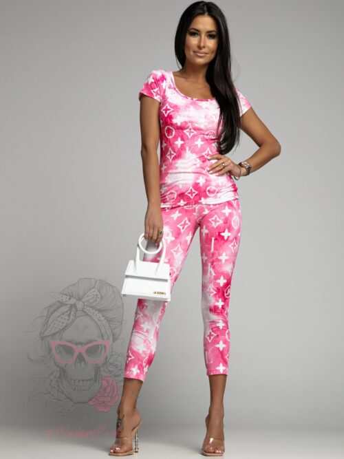 Komplet logowany LA Floser różowy