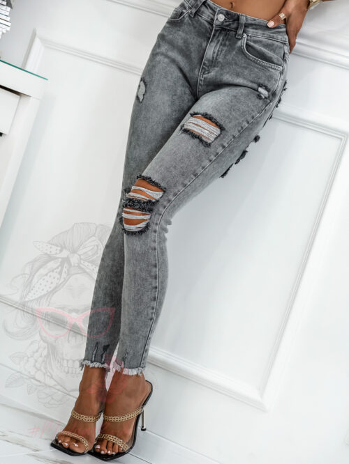 Spodnie jeansowe Victoria Rock szare