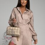 Sukienka koszulowa Ola Voga Kate beżowa