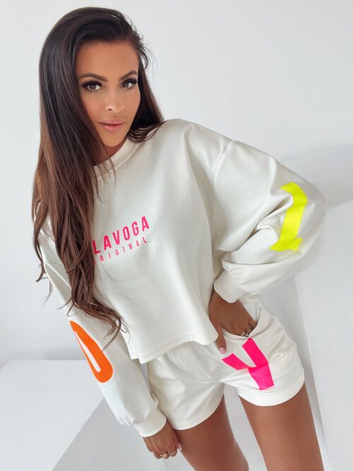 - WYPRZEDANE - Komplet ze spodenkami Big Neon Ola Voga ecru