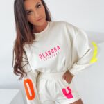 - WYPRZEDANE - Komplet ze spodenkami Big Neon Ola Voga ecru