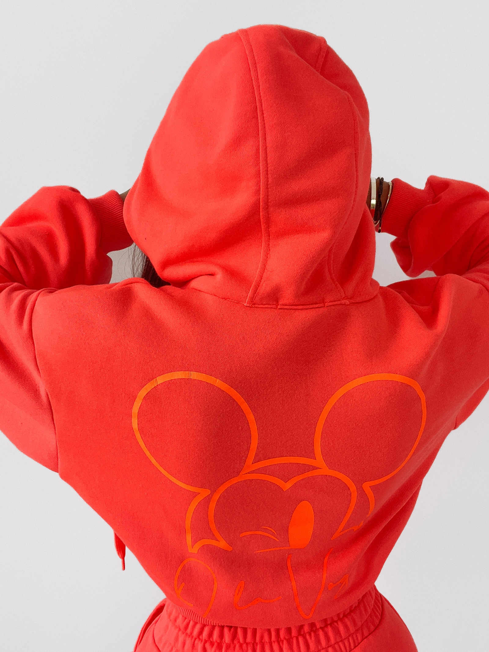 Komplet bawełniany Ola Voga Mouse koral